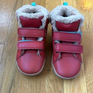 Furry High Top Ten Little Shoes (Red)